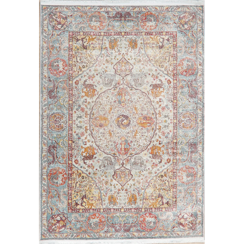 Tapis de surface rouge en polypropylène Syrine, Rectangle 3 pi 11 po x 5 pi 7 po
