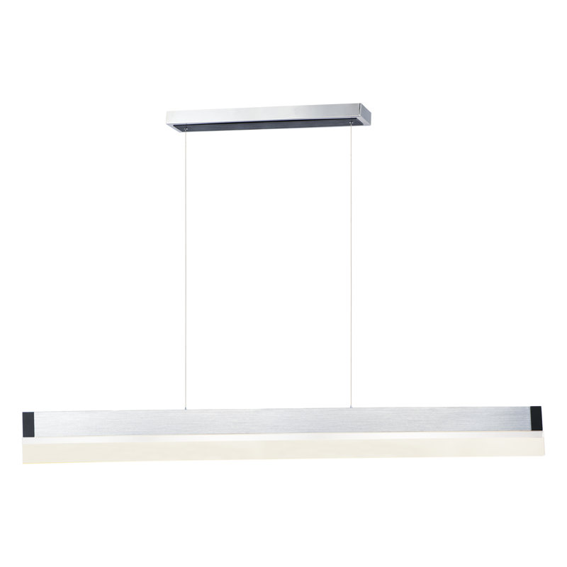 luminaire suspendu linéaire à 1 lumière pour îlot de cuisine, Aluminium brossé