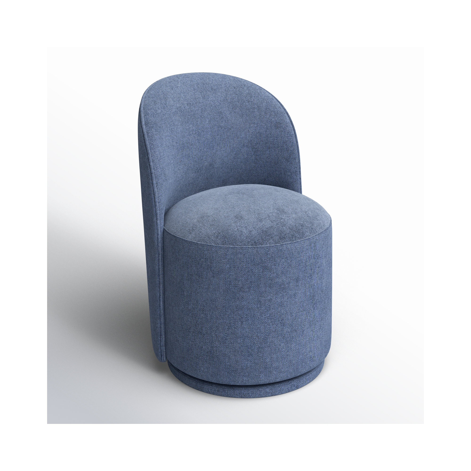 Sharlene Swivel Side Chair, Joyce Navy Performance Basketweave