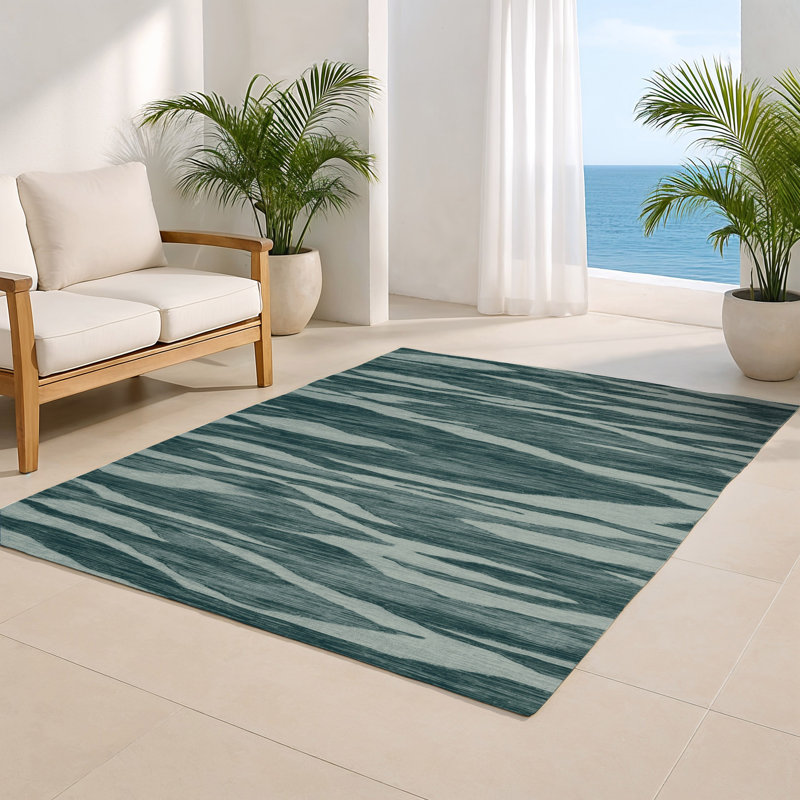 Tapis abstrait vert intérieur et extérieur Abstract