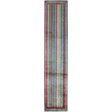 Hand-Knotted High-Quality Blue Runner