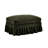 Chenille With Detachable Ruffles Pleats For Two - Part Appearance, Comfortable High Density Foam Support, Harmonious Curved Back And Design, Silver Threaded Fabric, Multiple Furniture Configuration