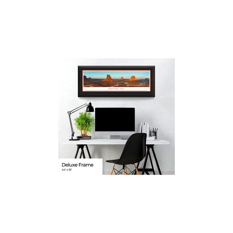 Affiche panoramique, Monument Valley, The Mittens, H 18 po x l 44 po, Encadré