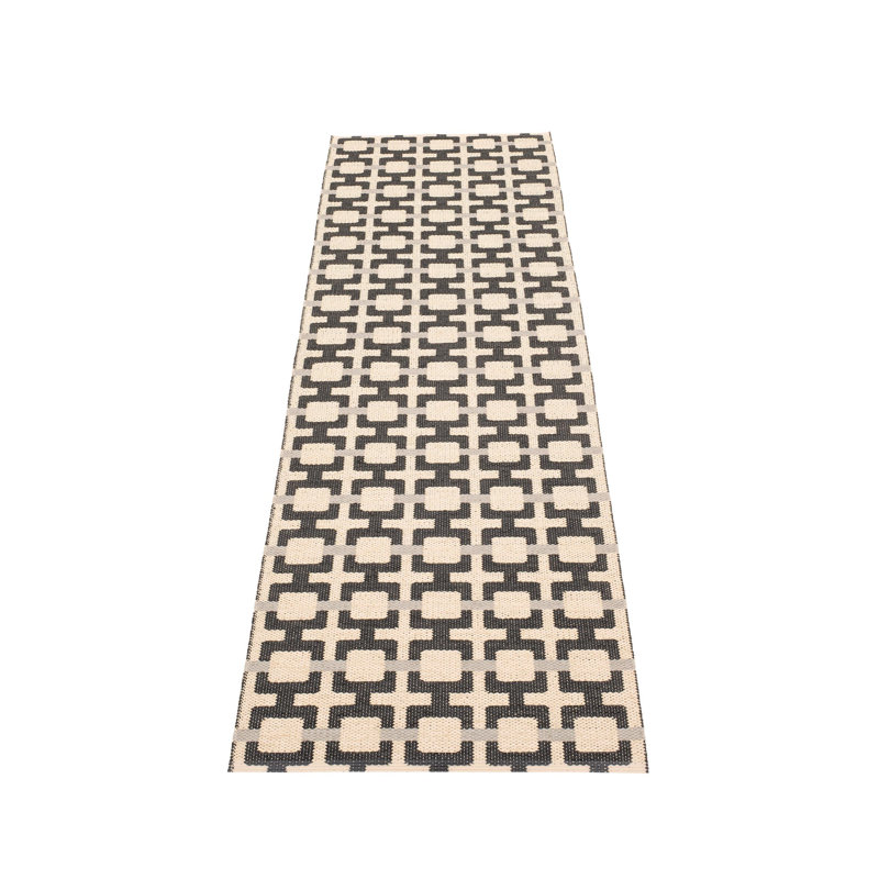 Rug TOM Leaf 2.25 X 4 Ft, Black, Runner 2'3" x 7'10"