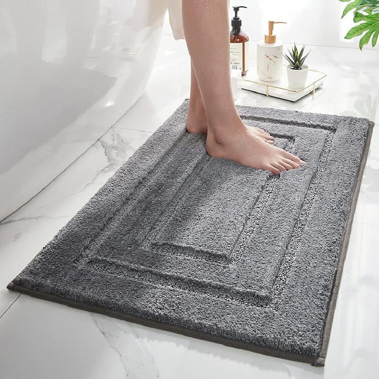 Zavin Non-Slip Absorbent Shaggy Bath Rug Ebern Designs Color: White, Size: 20 x 30