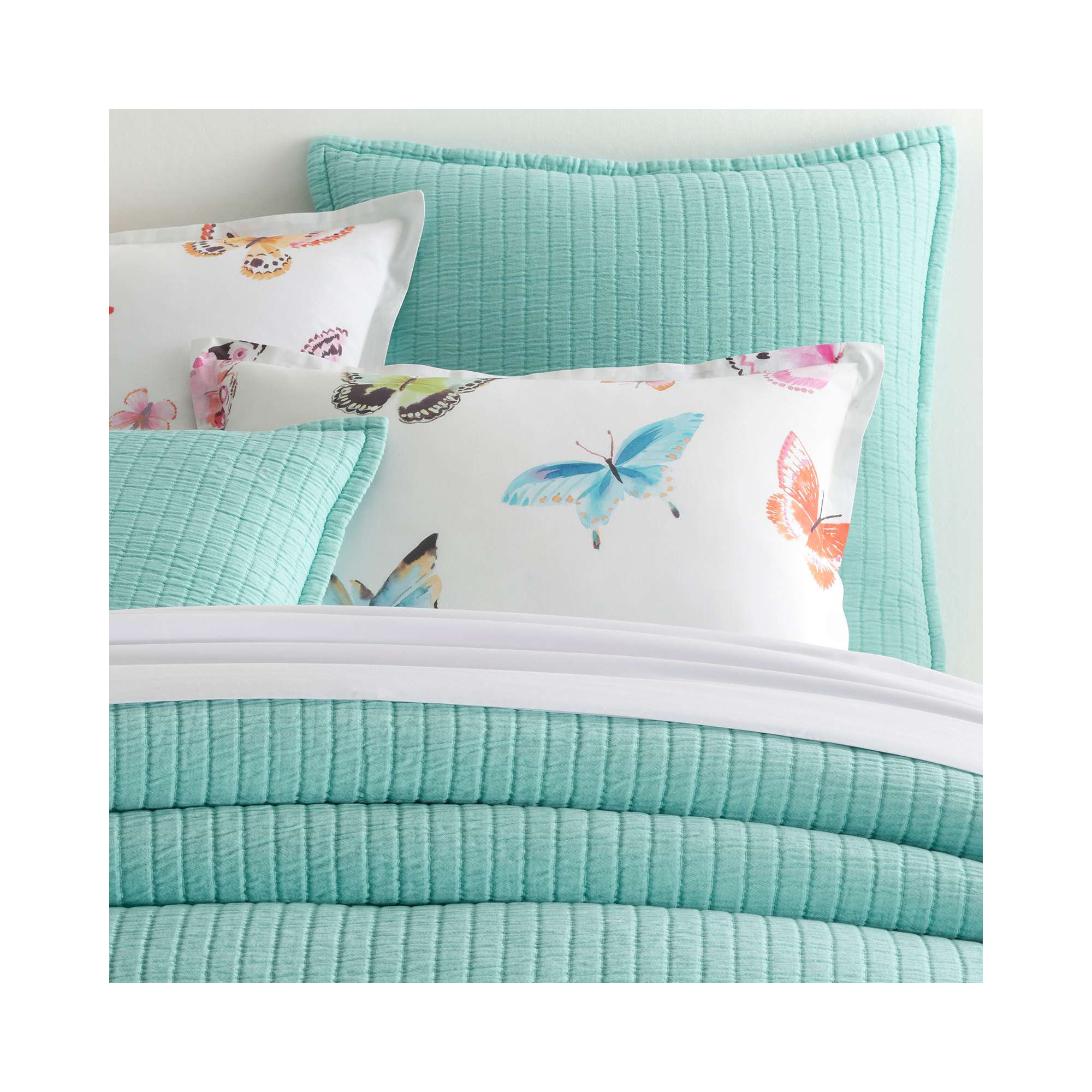 Boyfriend 100% Cotton Envelope Sham, Turquoise, King