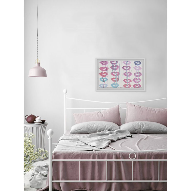 Lips Overload - Single Picture Frame Painting, 30 cm H x 46 cm W x 4cm D