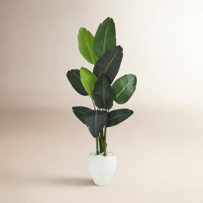 63 " H Faux Banana Leaf Tree
