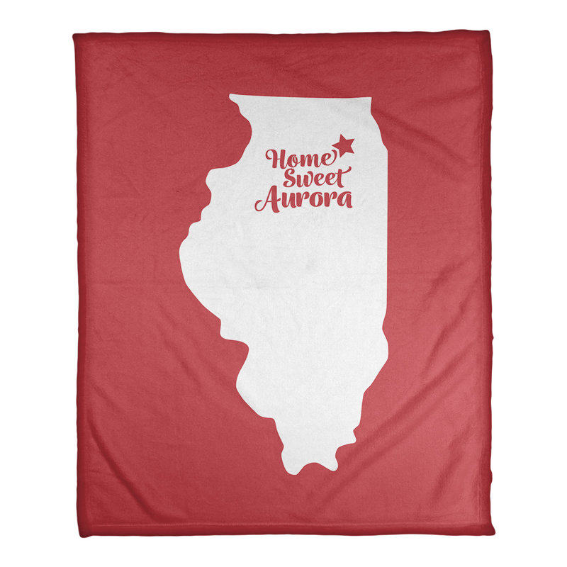 Couverture polaire pour bangor home, 50 po x 60 po, Rouge