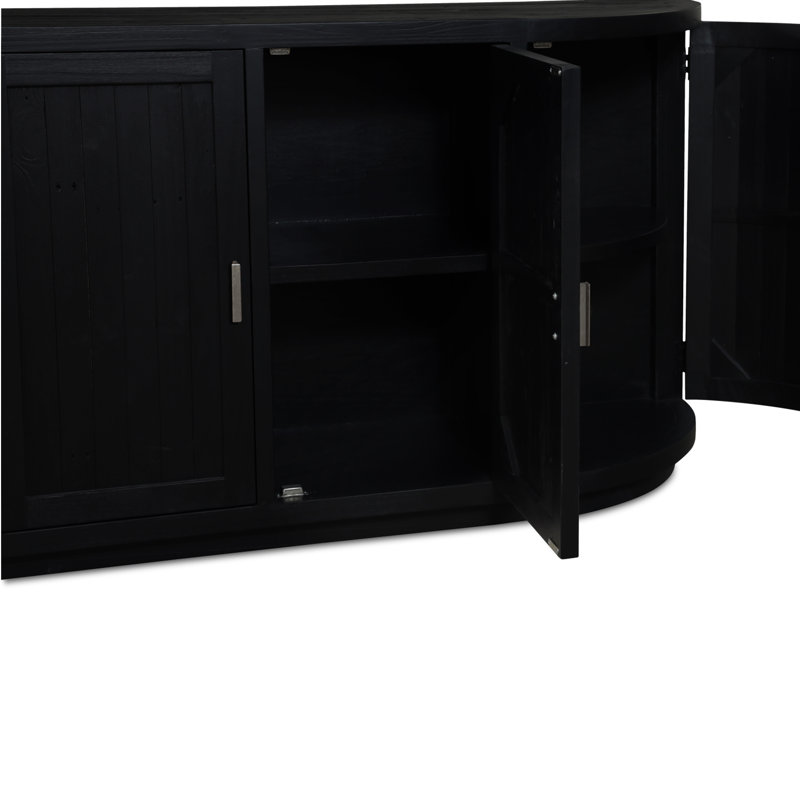 Nicola 71'' W Solid Wood Sideboard, Black