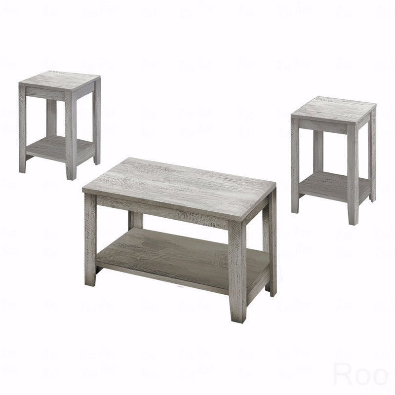 Ensemble de table, ensemble 3 pièces, café, bout, côté, accent, stratifié, transitionnel, Gris clair, Gris clair