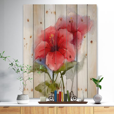 " Red Hibiscus Flower "