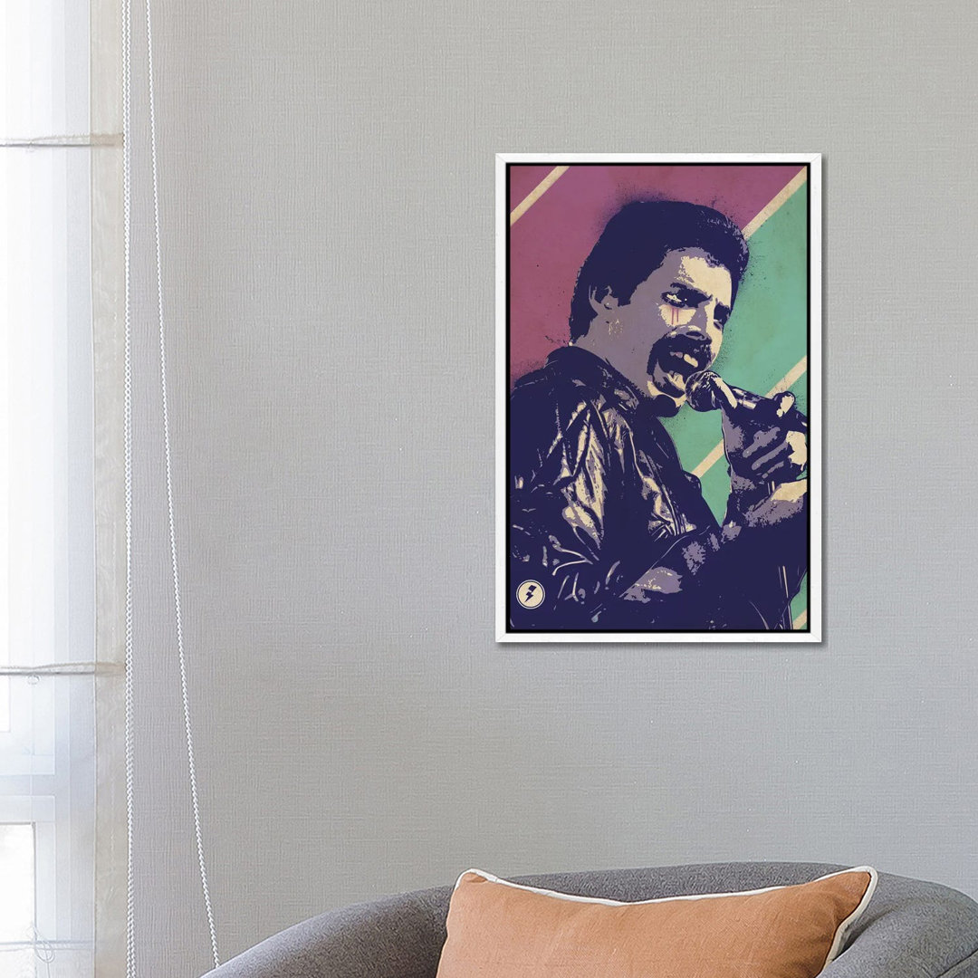 Freddie Mercury von Supanova - Galerie-verpackte Leinwand Giclée auf Leinwand