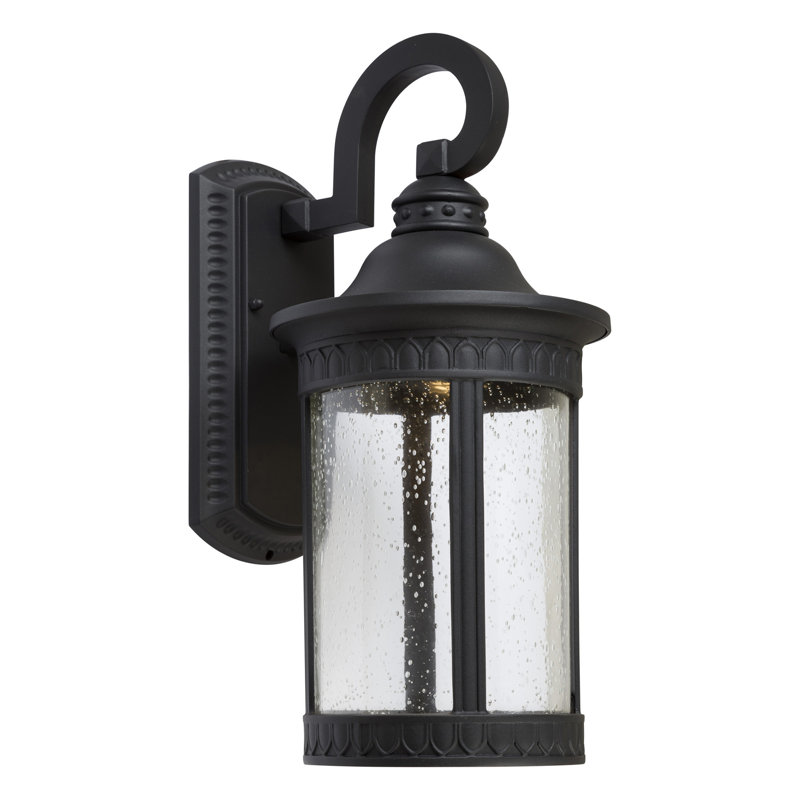 Lanterne murale d'extérieur Ahmed, H 16,25 po x L 7,5 po x P 9,5 po, Noir, DEL