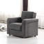 Fauteuil rembourré convertible avec rangement