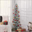Arbre de Noël artificiel 5 pi avec 263 pointes enneigées, base en métal, arbre de Noël réaliste