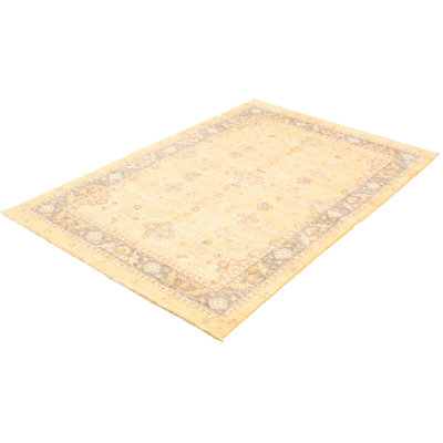 One-of-a-Kind 6' X 9'2" New Age Wool Area Rug in Beige