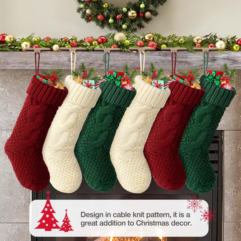 Chaussettes de Noël personnalisées, chaussettes de Noël personnalisées 18 pouces (1 pièce rouge)