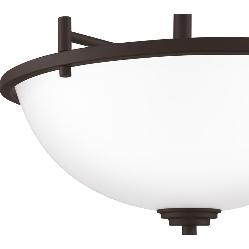 Brucker Glass Semi Flush Mount