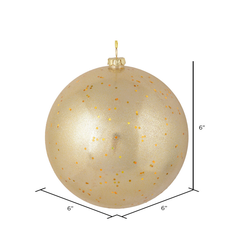 Boule scintillante transparente, Vert mousse, H 6 po x l 6 po x P 6 po