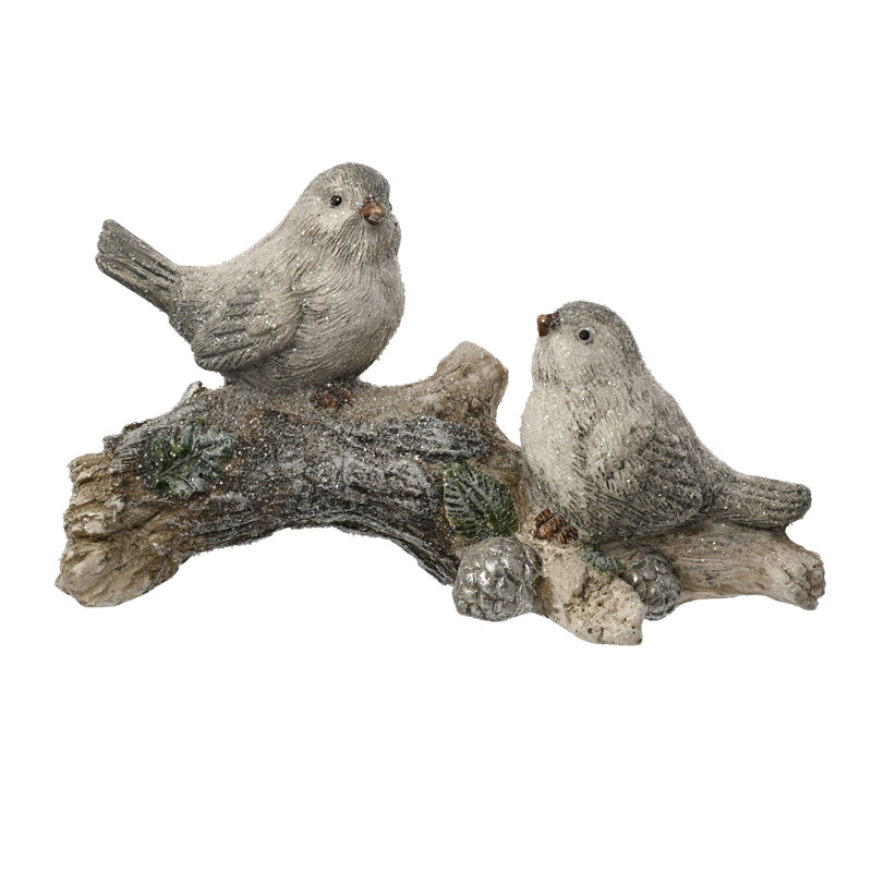 Resin Birds On A Branch Ornament