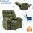 Rocking Recliner Chair with Massage & Heat, 360° Swivel Oversized Recliner with USB Port for Living Room-1055305700