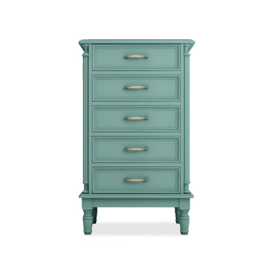 Blue Solid + Manufactured Wood Accent Cabinet