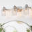 3-Light Modern Brushed Nickel Vanity Light, Diamond-Cut Textured Glass Bathroom Wall Sconce