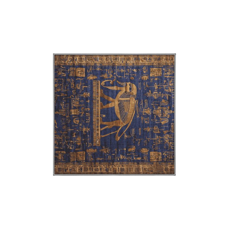 Machine Washable Purple Area Rug, Square 3'