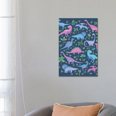 Dino Fun II by Nancy Mckenzie - Wrapped Canvas Gallery-Wrapped Canvas Giclée