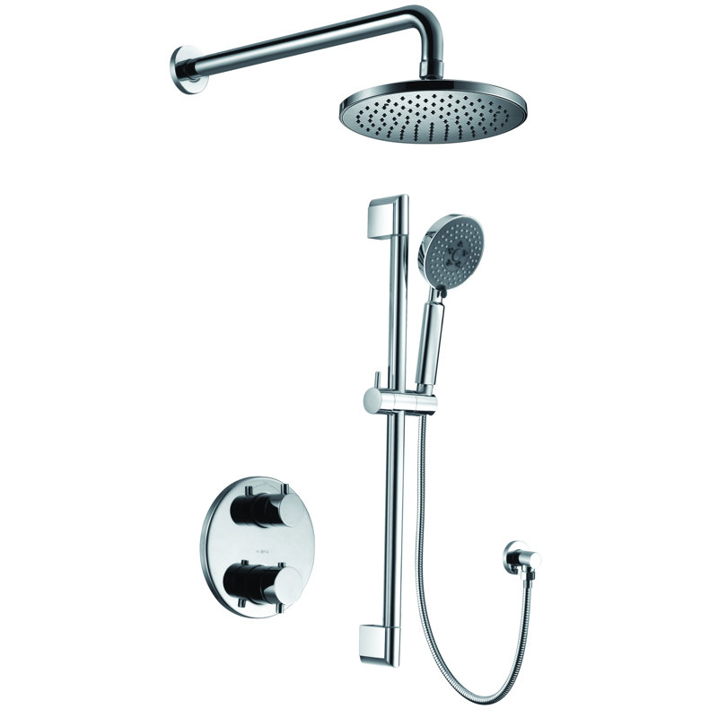 Complete Shower System with Rough in-Valve, Polished Chrome