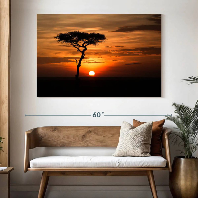 Harnek Tree And Sunset, 34" H x 51" W