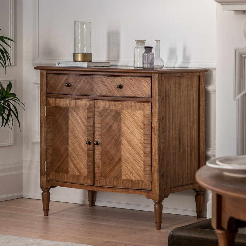 Cleston Solid Wood 2 - Door Standard Accent Cabinet, Light Brown