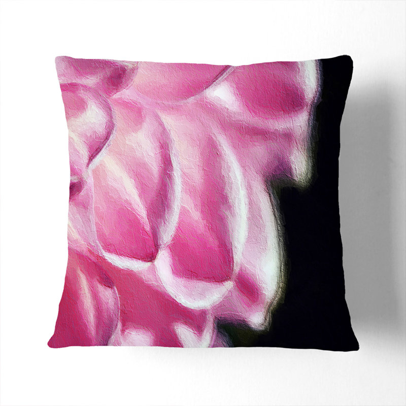Petals of a Dahlia Cushion with Filling, 40cm H x 40cm W x 15cm D, White