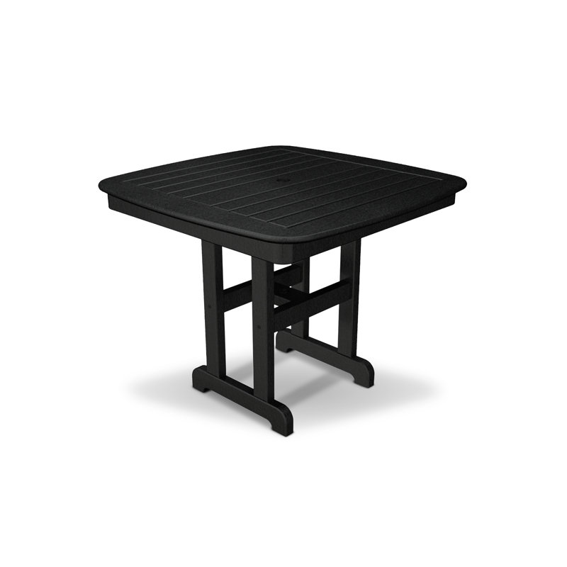 Table de salle à manger POLYWOOD Yacht Club, Noir, 37 po