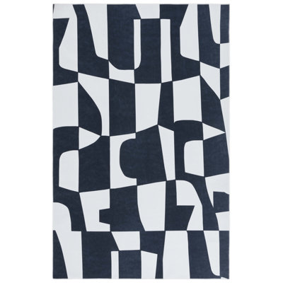 Amalea Performance Machine Washable Abstract Rug