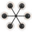  Lustre suspendu en bronze 6 lumières V2056-65 Lawrence