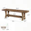 Banc d'entrée en bois massif 55,11 po x H 17,71 po avec pieds robustes, banc de rangement à 2 niveaux pour hall d'entrée et chambre à coucher-221167634