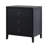 Dwaine Wood 3 Drawer Nightstand, 22"W, Black-1616700258