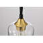 1-Light Modern Mini Pendant Light with Clear Glass Shade-2110352777