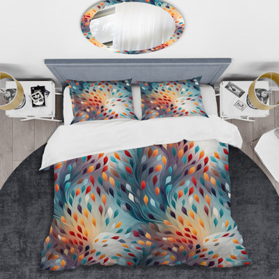Heart Centered Meditation Mediation - Geometric Duvet Cover Set - Microfiber Polyester