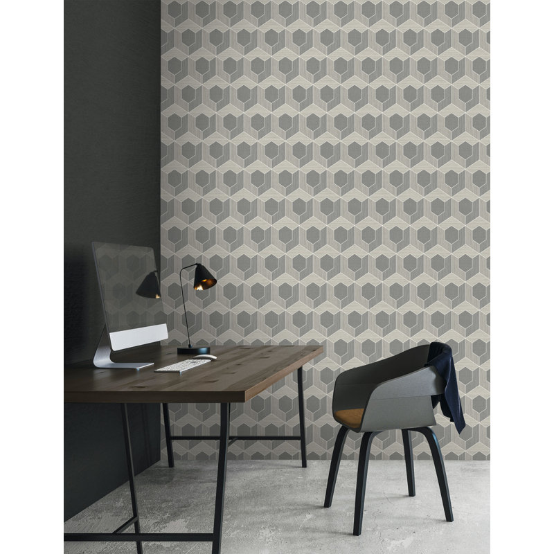 Rouleau de papier peint lisse L 33 pi x l 20,5 pi, Beige / brun