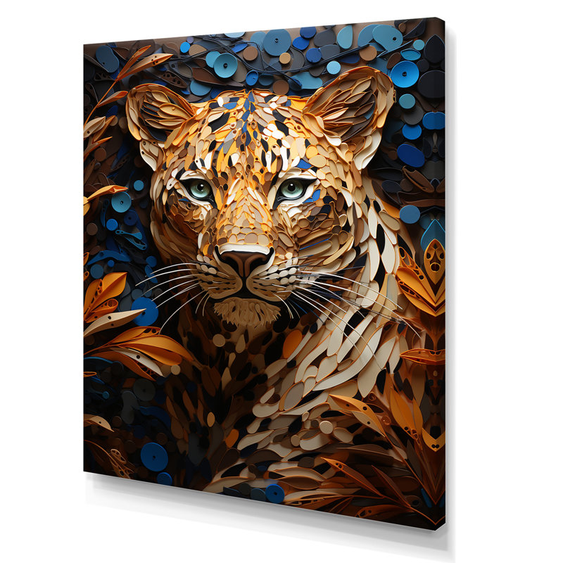Présence symbolique de jaguar I, Toile tendue, 44" H x 34" W