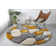 Thionville Abstract Shag Mustard/Gray/Beige Area Rug