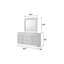 Miroir Glam de style moderne en bois blanc