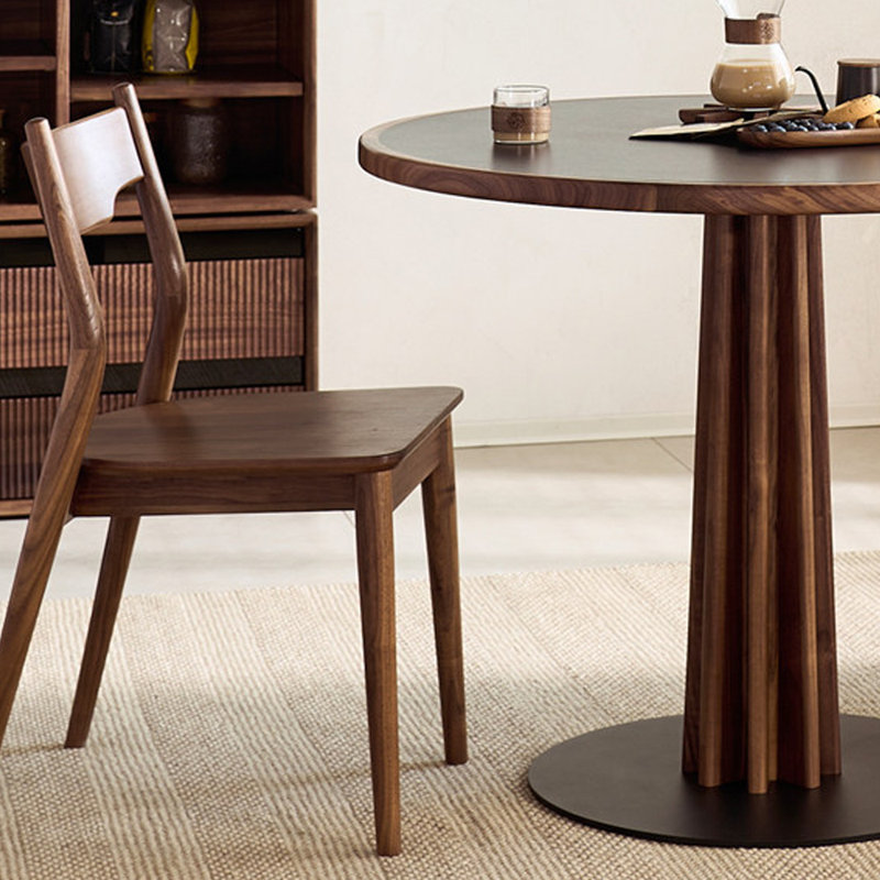 Table haut de gamme en noyer américain, H 29,52 po x L 39,37 po x l 39,37 po