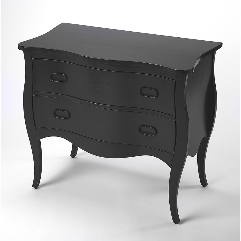 Easterbrook 2 Drawer Accent Chest, Black