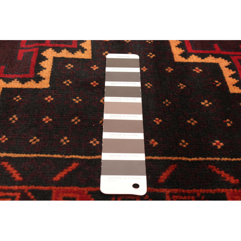 Tapis bleu foncé Teimani 3 pi 6 po x 6 pi 3 po
