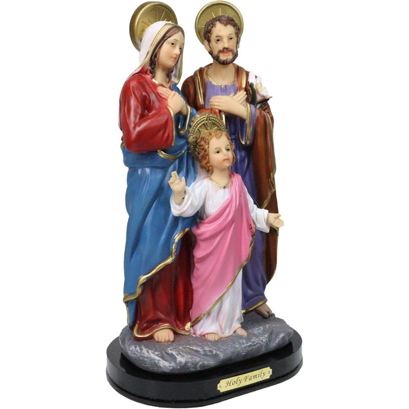 Figurine Catholique Mère Marie Joseph et Jésus