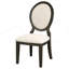 Chaise d'appoint à dossier ovale foncé Fulton (ensemble de 2)